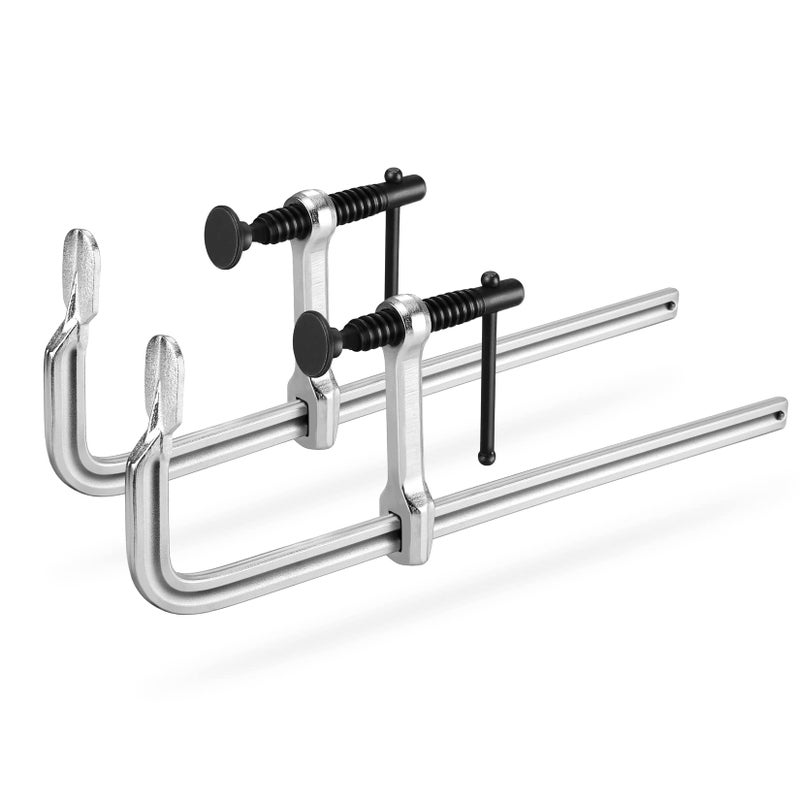 Jorgensen Bar Clamps, 12-Inch Light-duty Drop Forged Steel Bar Clamps for Woodworking and Welding, 2 Pack - Image 1